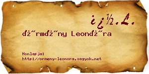 Örmény Leonóra névjegykártya